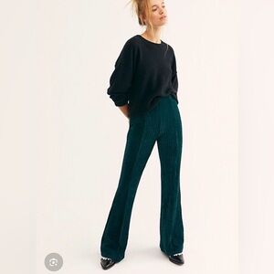 Free People Dark Teal Flare Pants